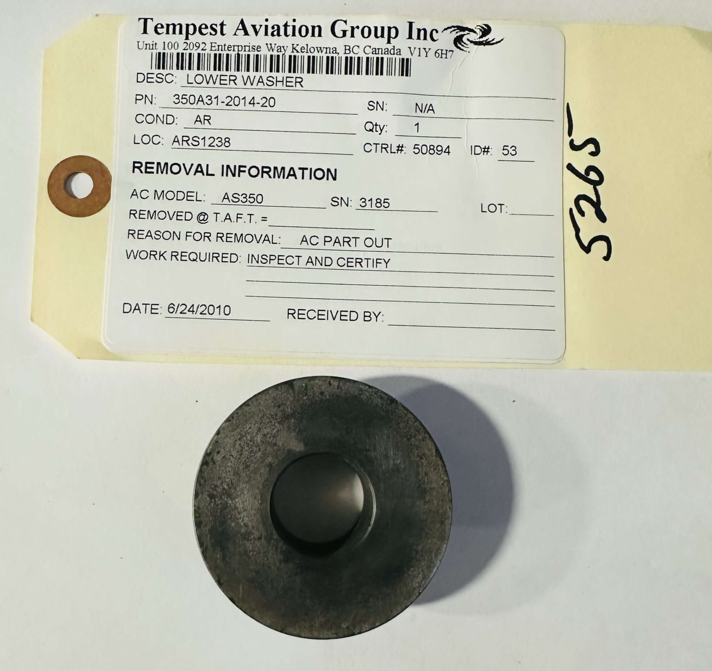 Aircraft Part: 350A31-2014-20