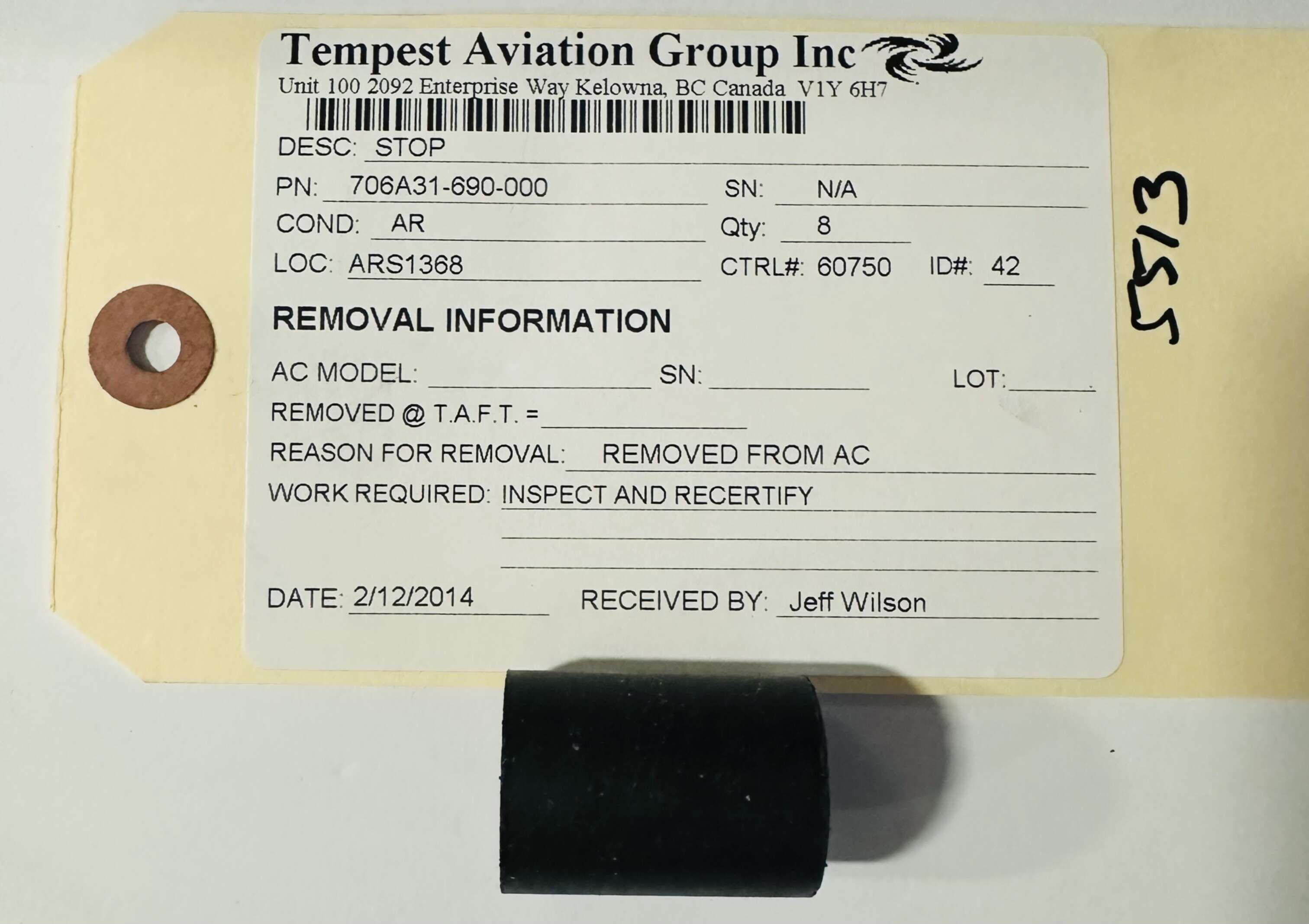 Aircraft Part: 706A31-690-000