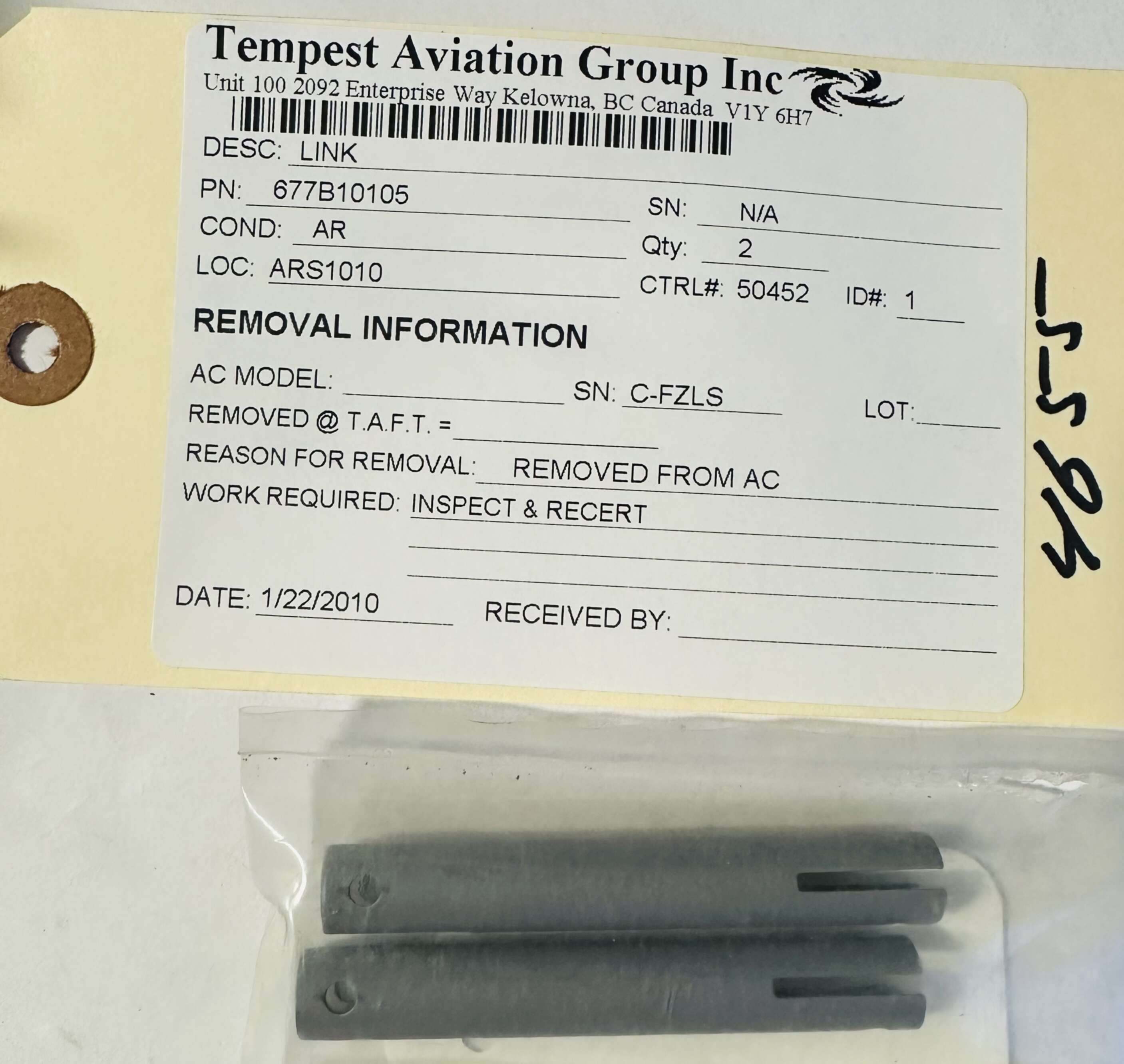 Aircraft Part: 677B10105