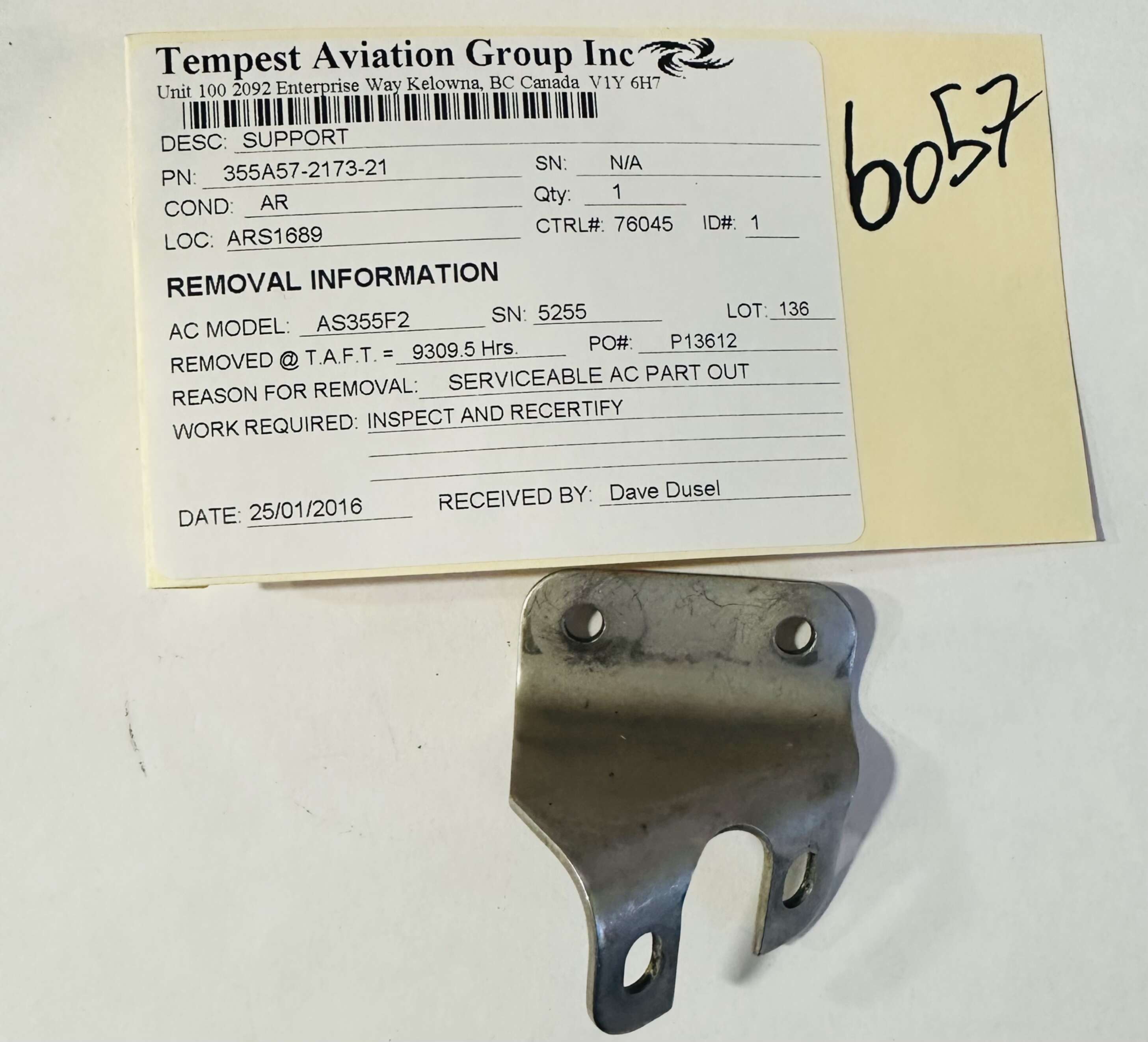 Aircraft Part: 355A57-2173-21