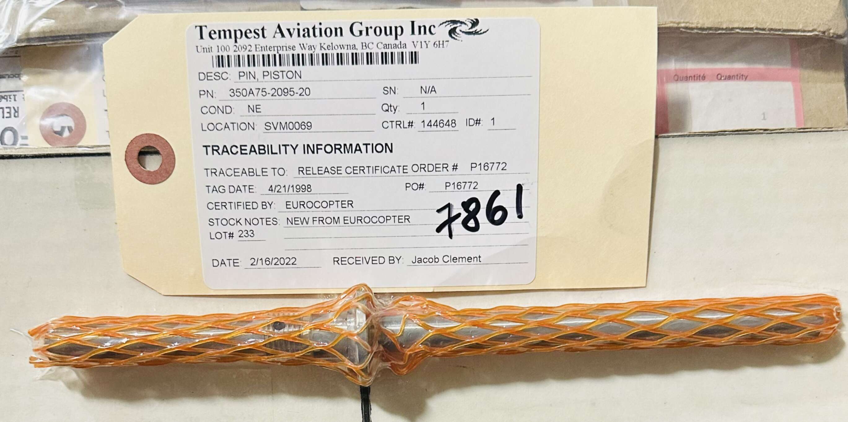 Aircraft Part: 350A75-2095-20