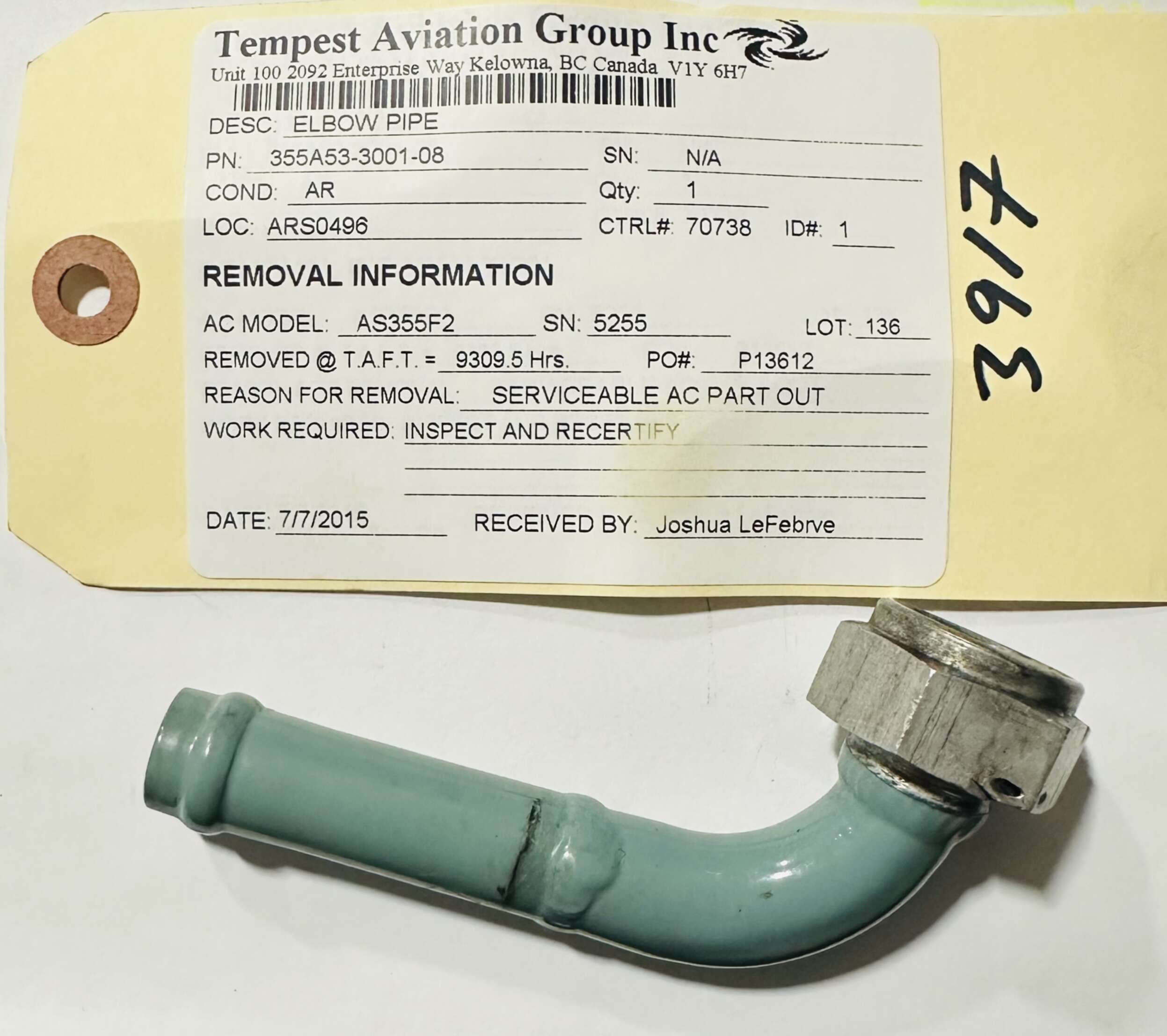 Aircraft Part: 355A53-3001-08