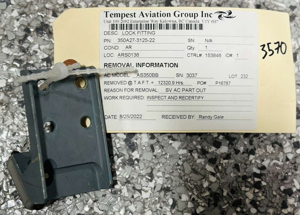 Aircraft Part: 350A27-3125-22