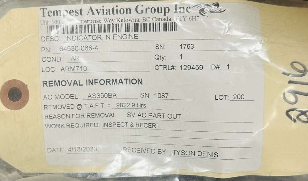 Aircraft Part: 64530-068-4