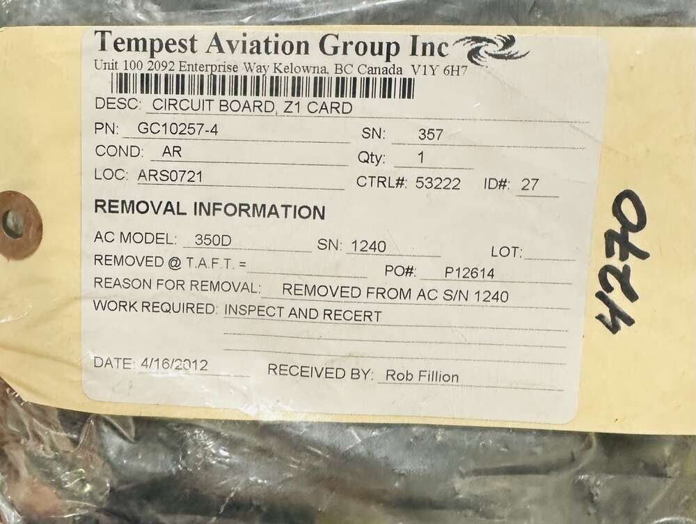 Aircraft Part: GC10257-4