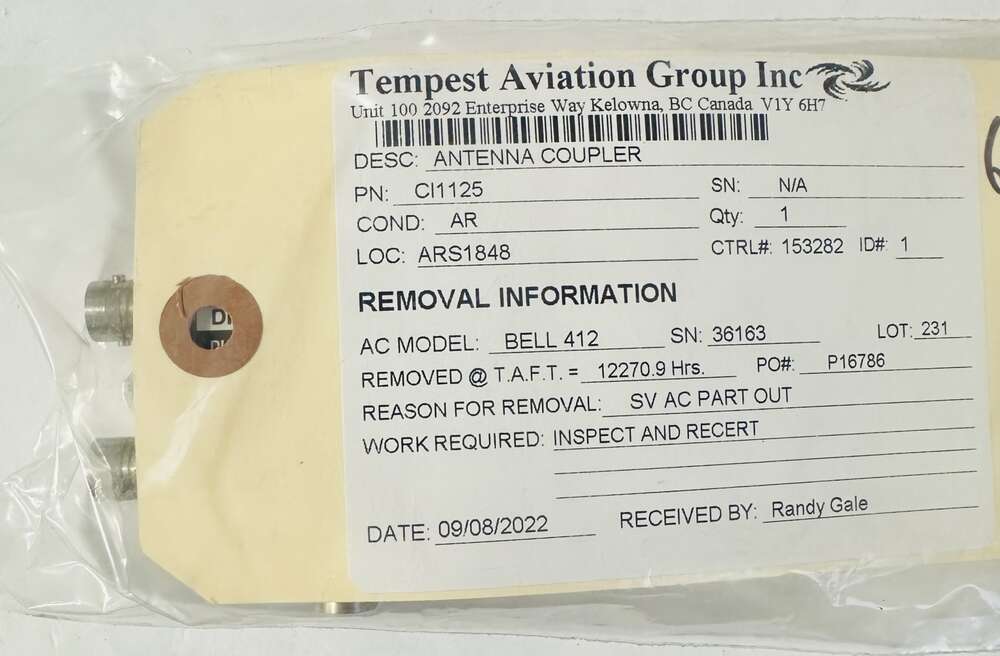 Aircraft Part: CI1125