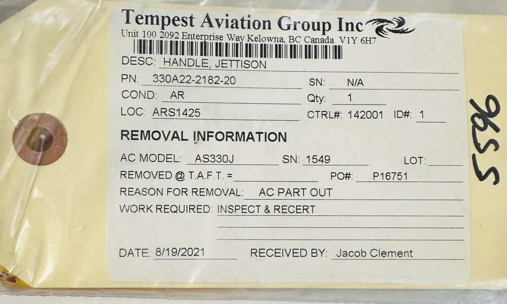 Aircraft Part: 330A22-2182-20