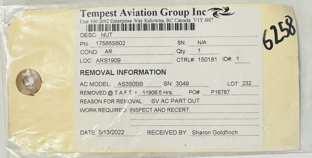 Aircraft Part: 17586S602