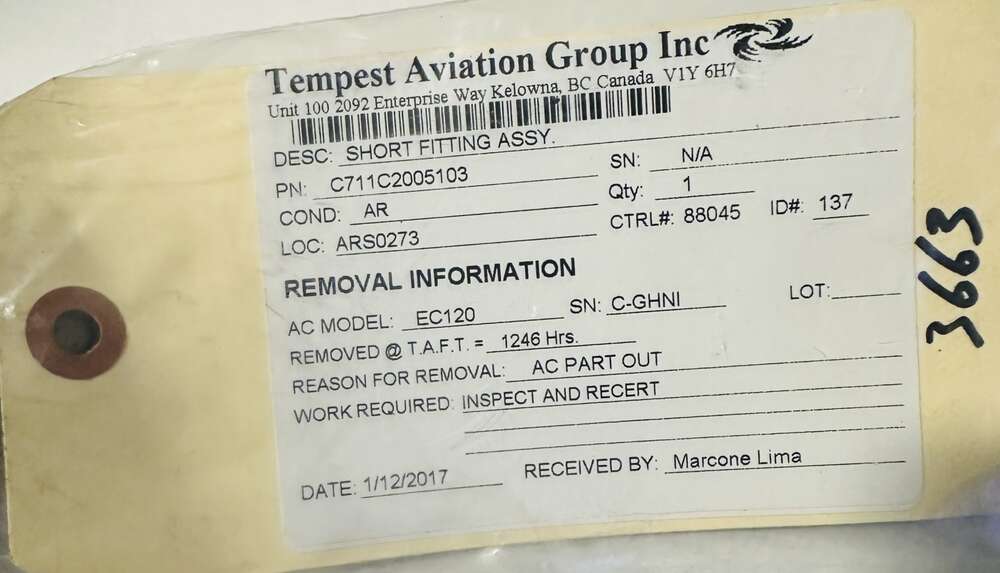 Aircraft Part: C711C2005103