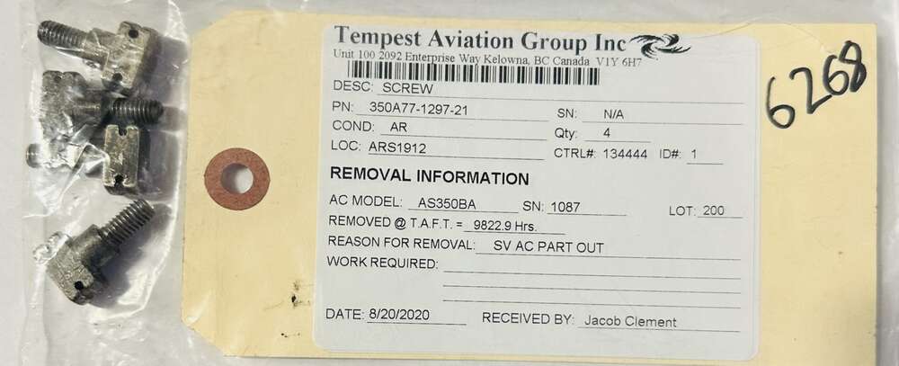 Aircraft Part: 350A77-1297-21