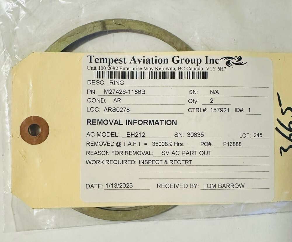 Aircraft Part: M27426-1186B