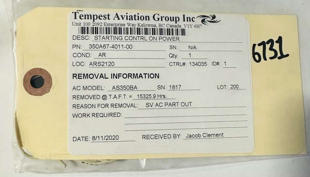 Aircraft Part: 350A67-4011-00