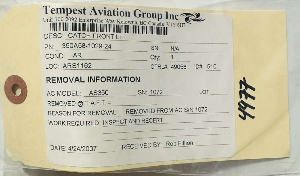 Aircraft Part: 350A58-1029-24