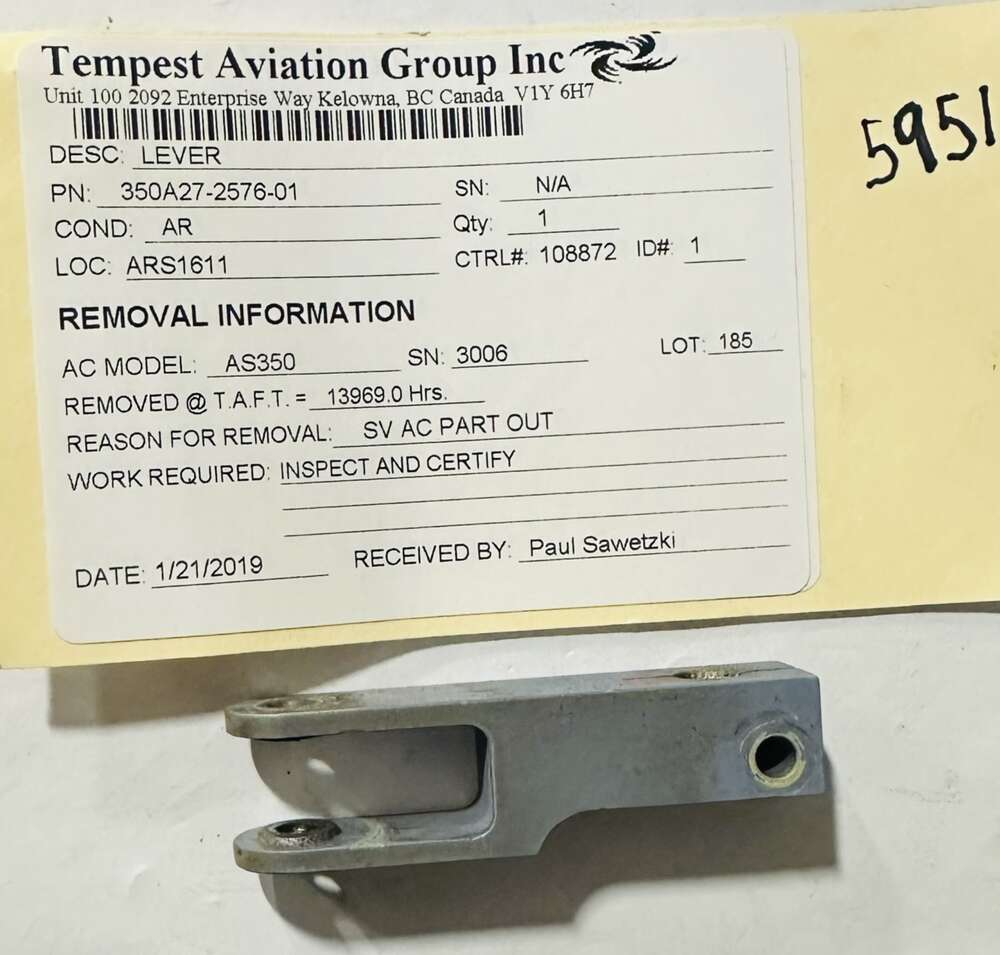 Aircraft Part: 350A27-2576-01