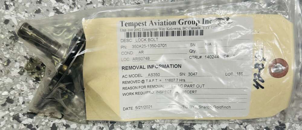 Aircraft Part: 350A25-1350-0701