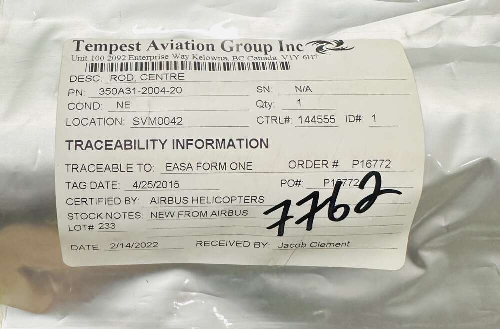 Aircraft Part: 350A31-2004-20