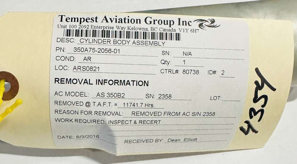 Aircraft Part: 350A75-2056-01