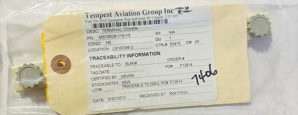 Aircraft Part: MS10829-115-13