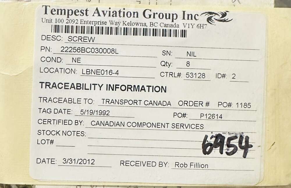 Aircraft Part: 22256BC030008L