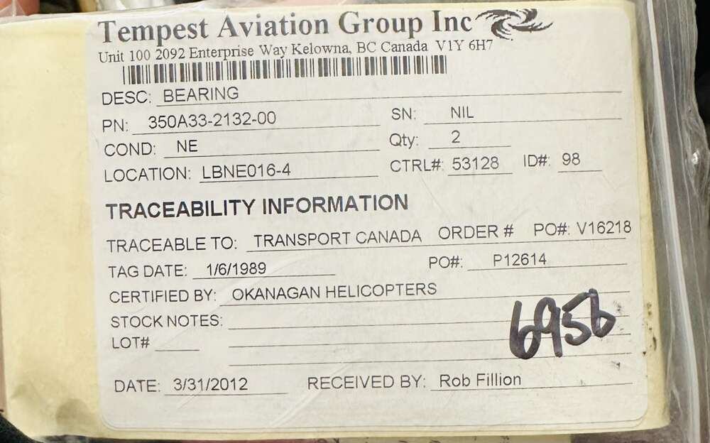 Aircraft Part: 350A33-2132-00