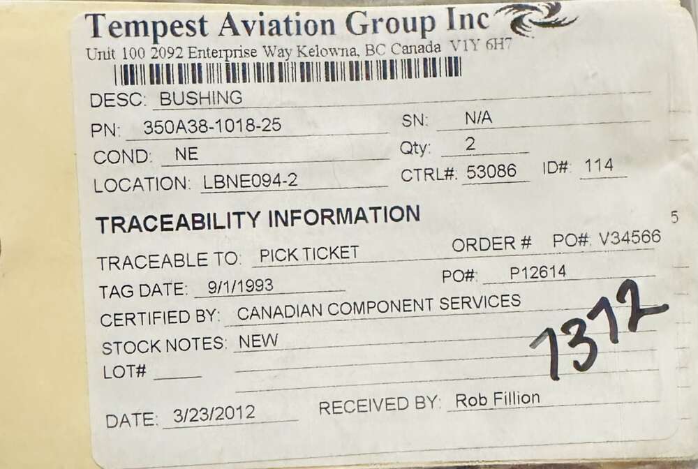 Aircraft Part: 350A38-1028-25