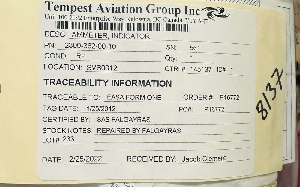 Aircraft Part: 2309-362-00-10