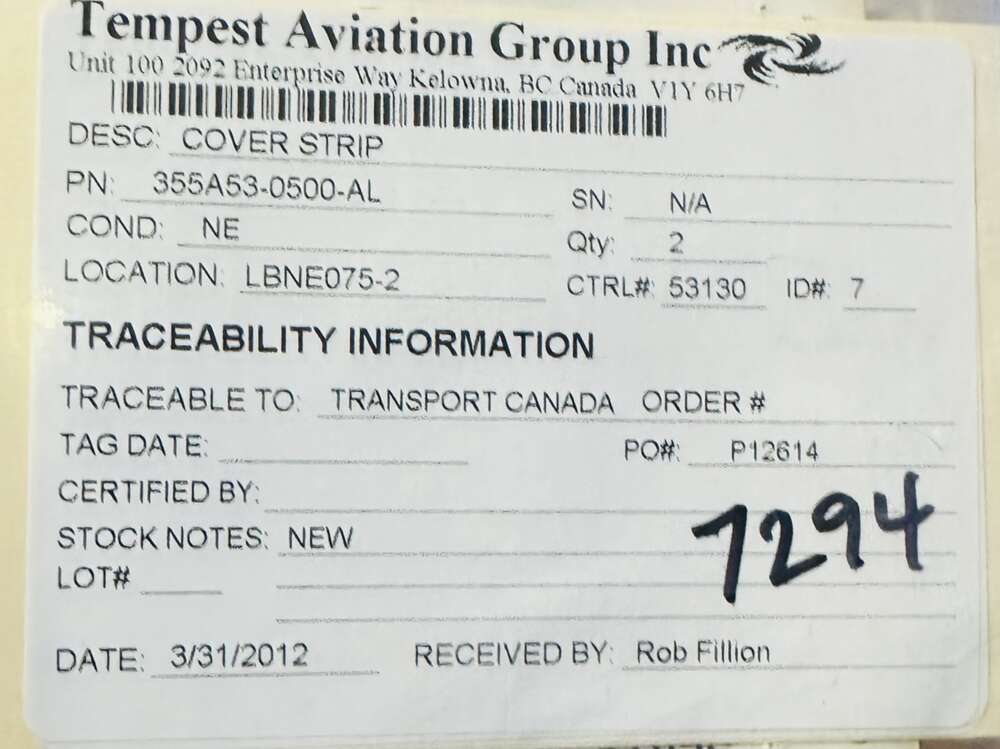 Aircraft Part: 355A53-0500-AL