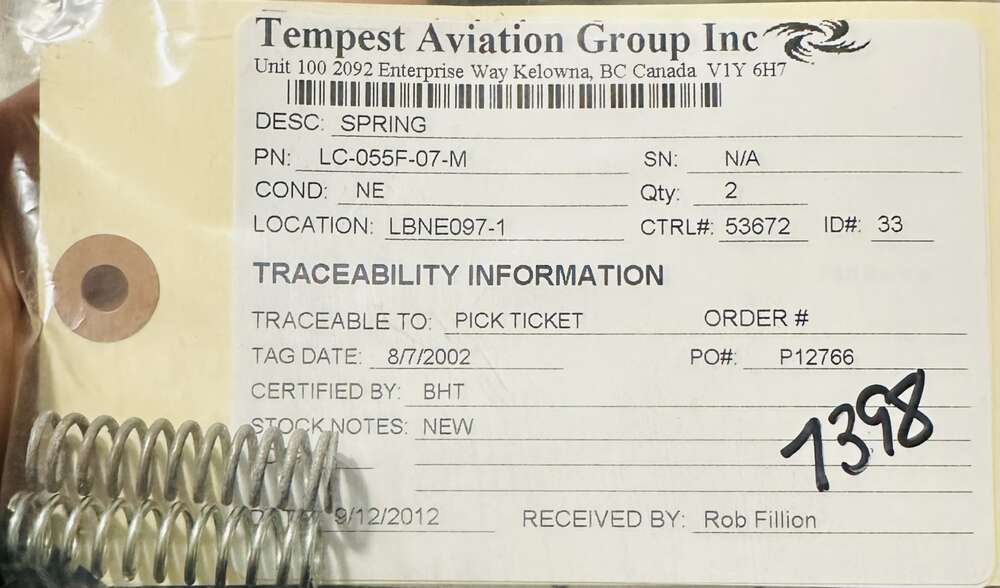 Aircraft Part: LC-055F-07-M