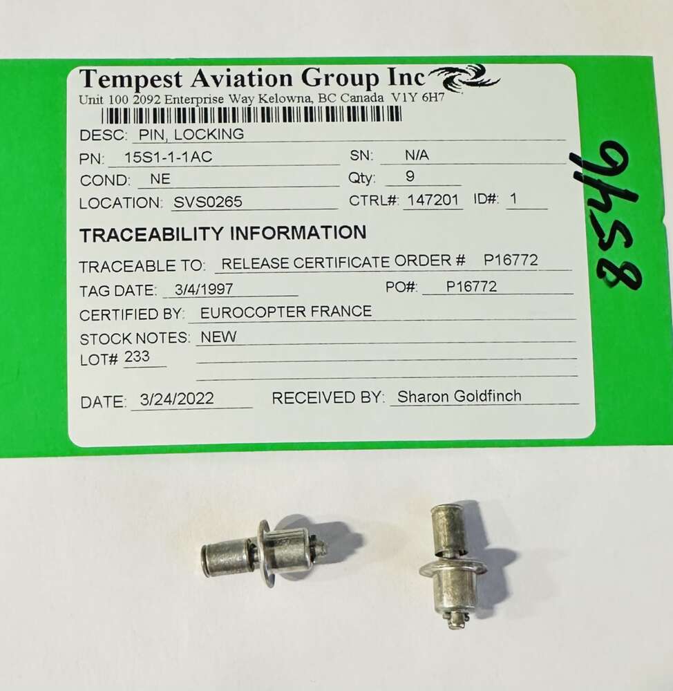 Aircraft Part: 15S1-1-1AC