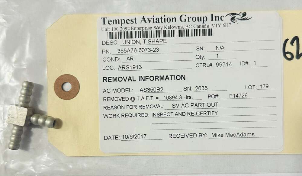 Aircraft Part: 355A76-6073-23