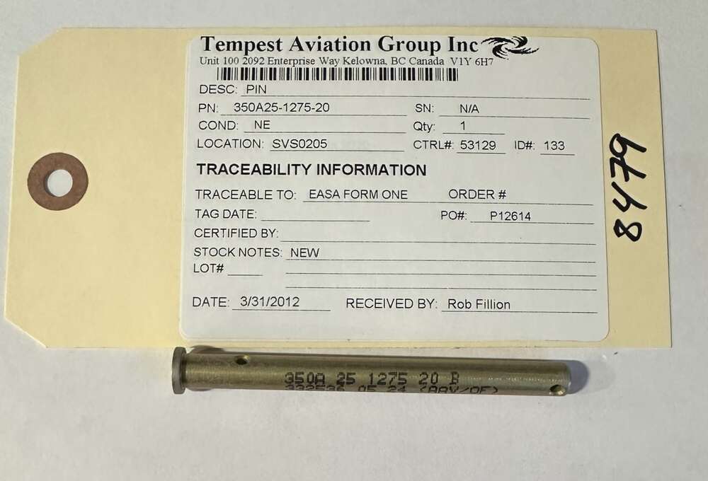 Aircraft Part: 350A25-1275-20