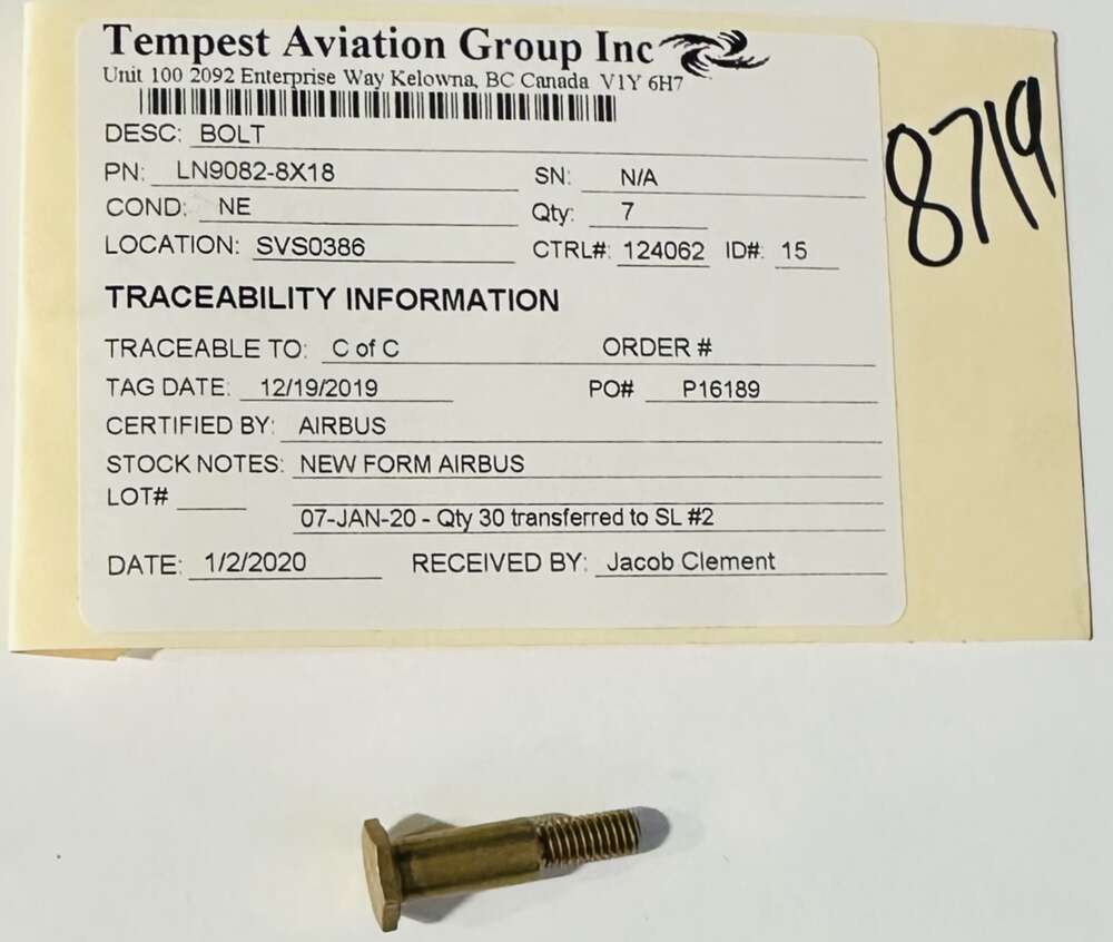 Aircraft Part: LN9082-8X18