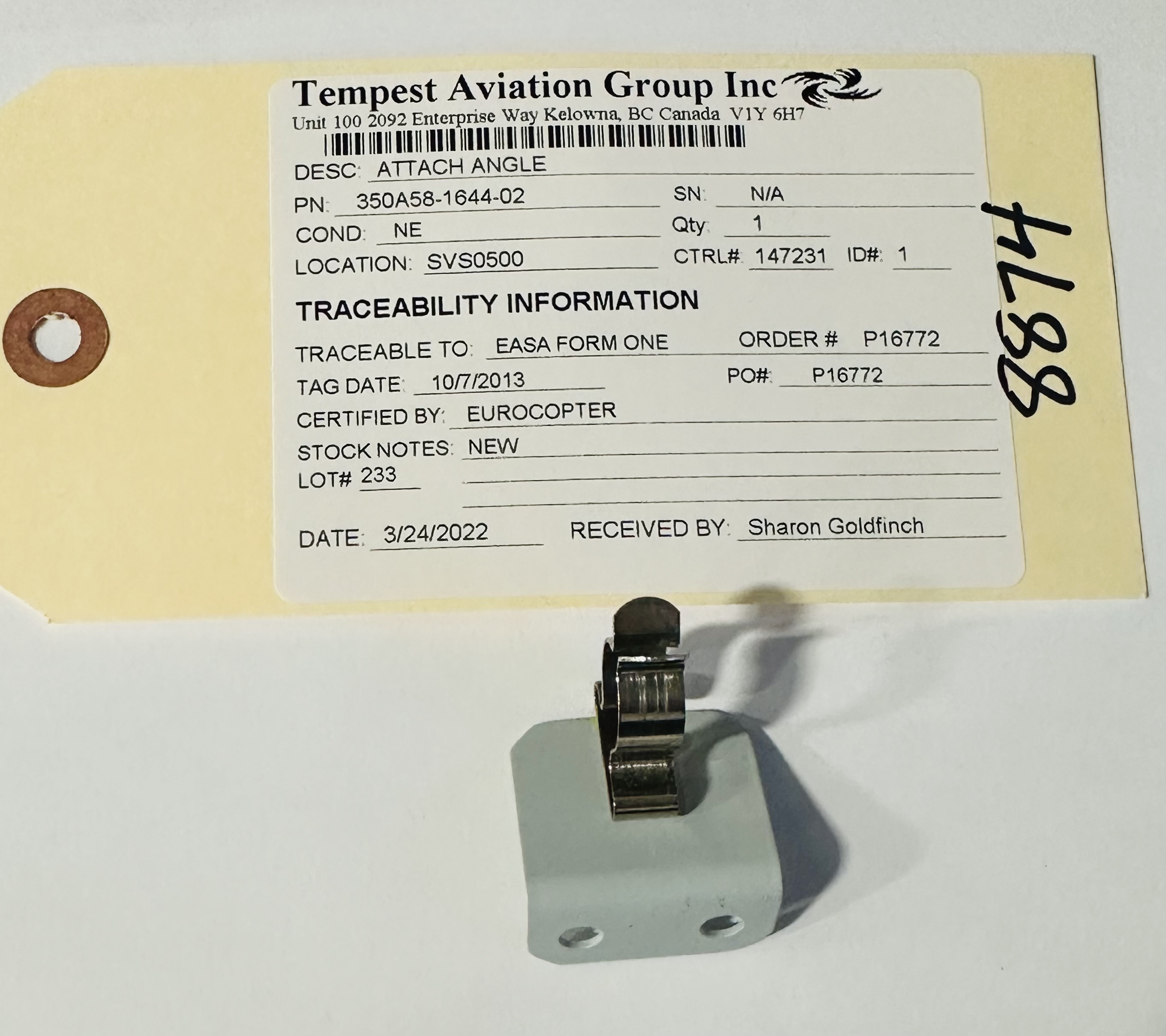 Aircraft Part: 350A58-1644-02