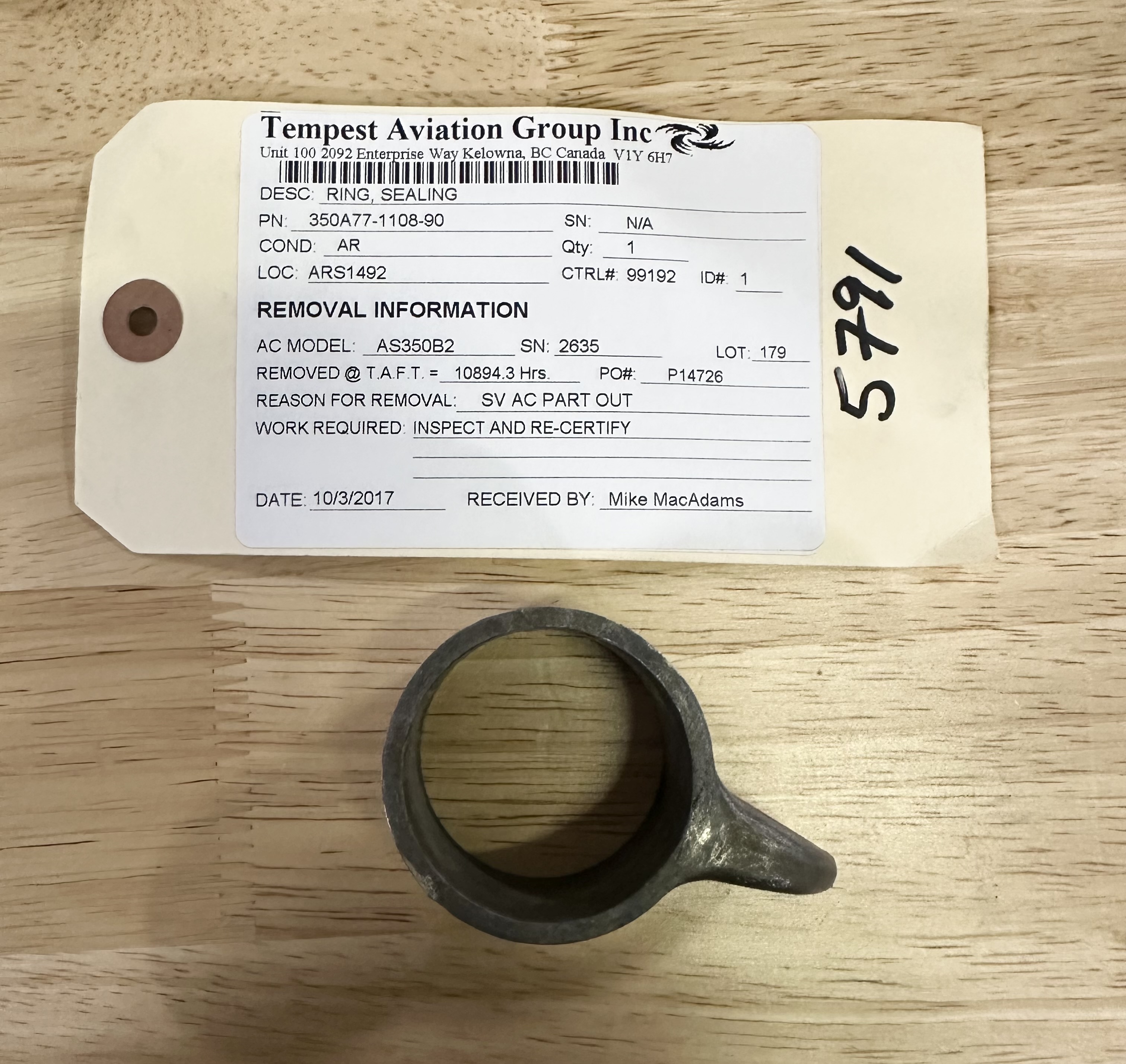 Aircraft Part: 350A77-1108-90