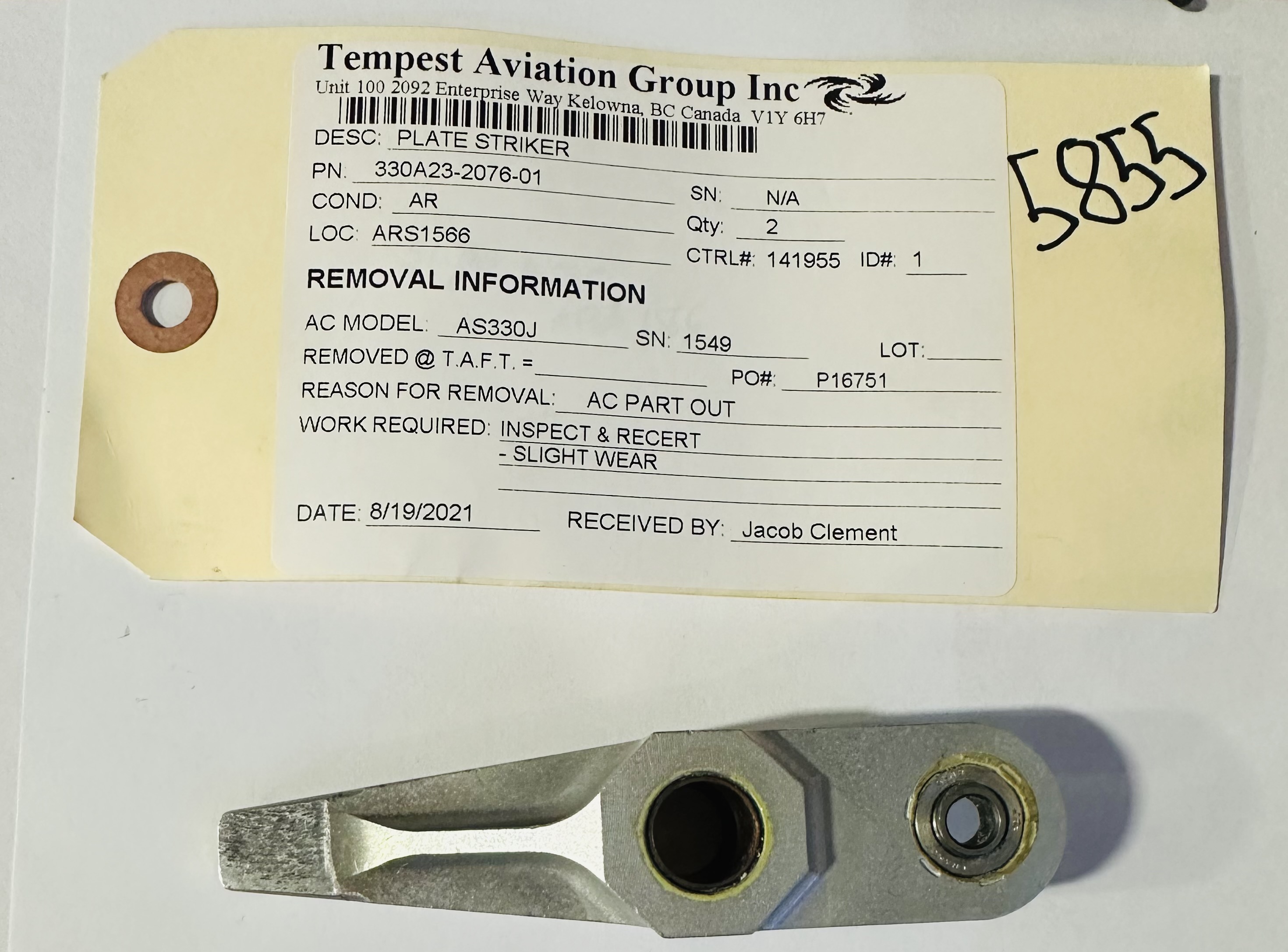 Aircraft Part: 330A23-2076-01