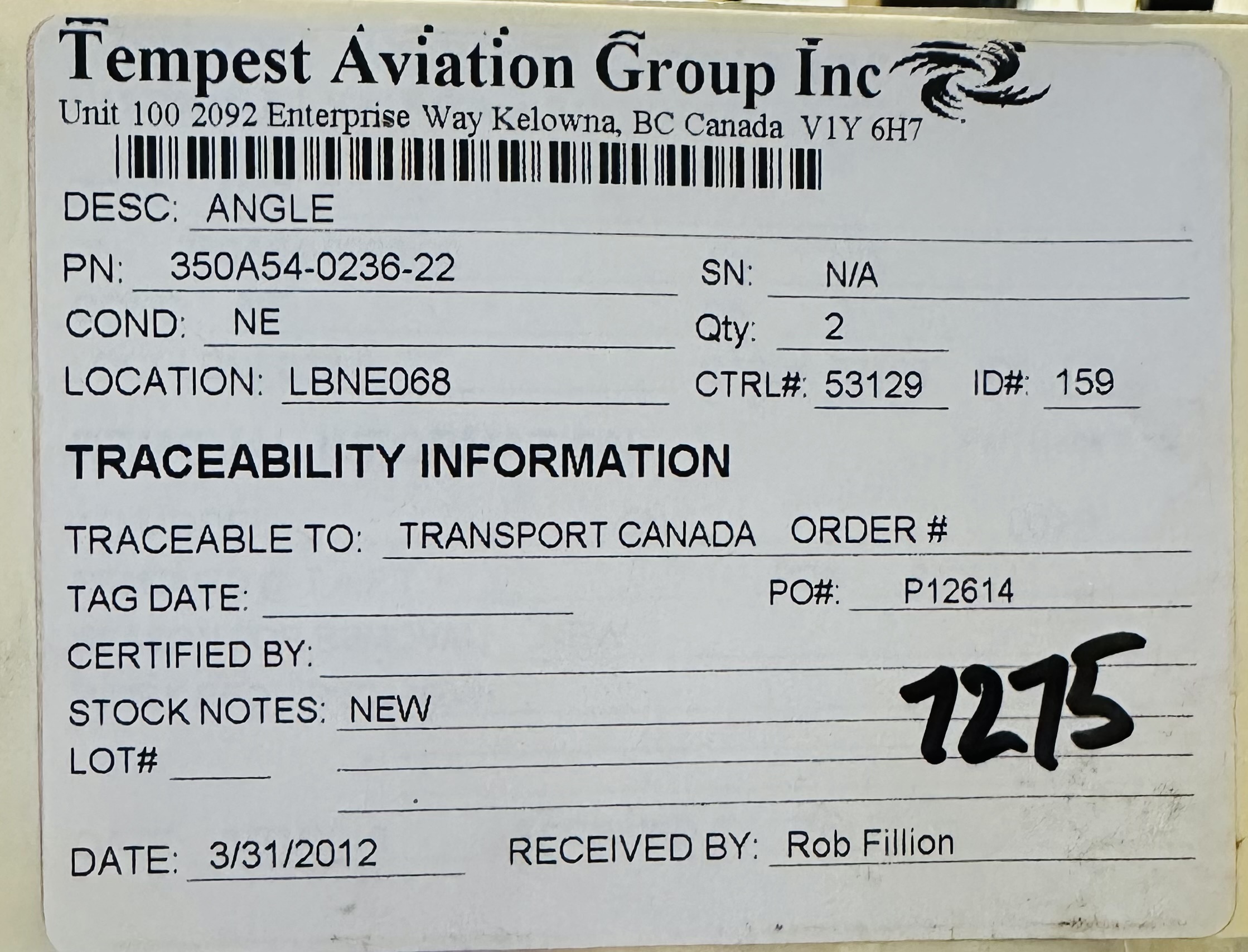 Aircraft Part: 350A54-0236-22