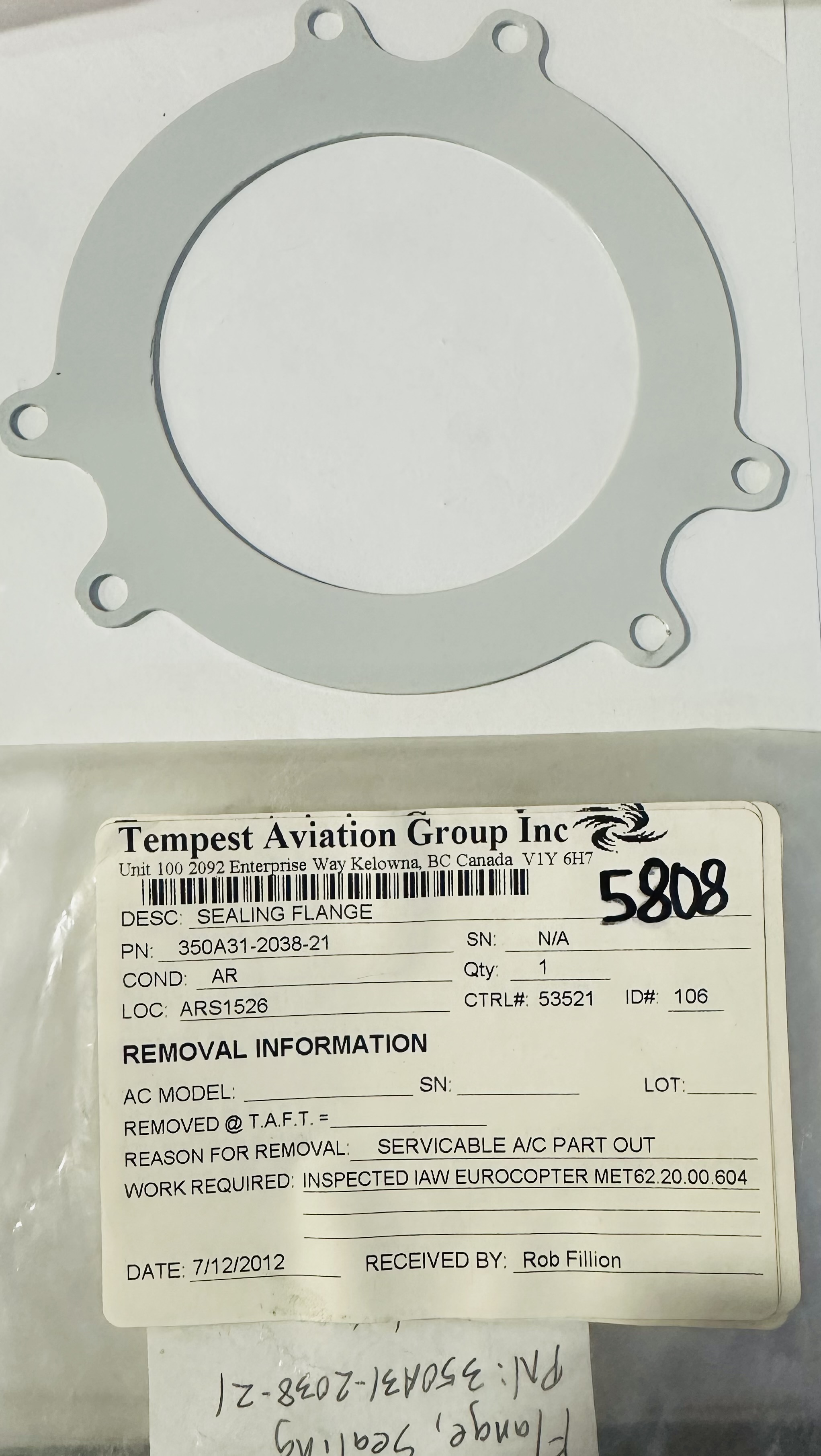 Aircraft Part: 350A31-2038-21