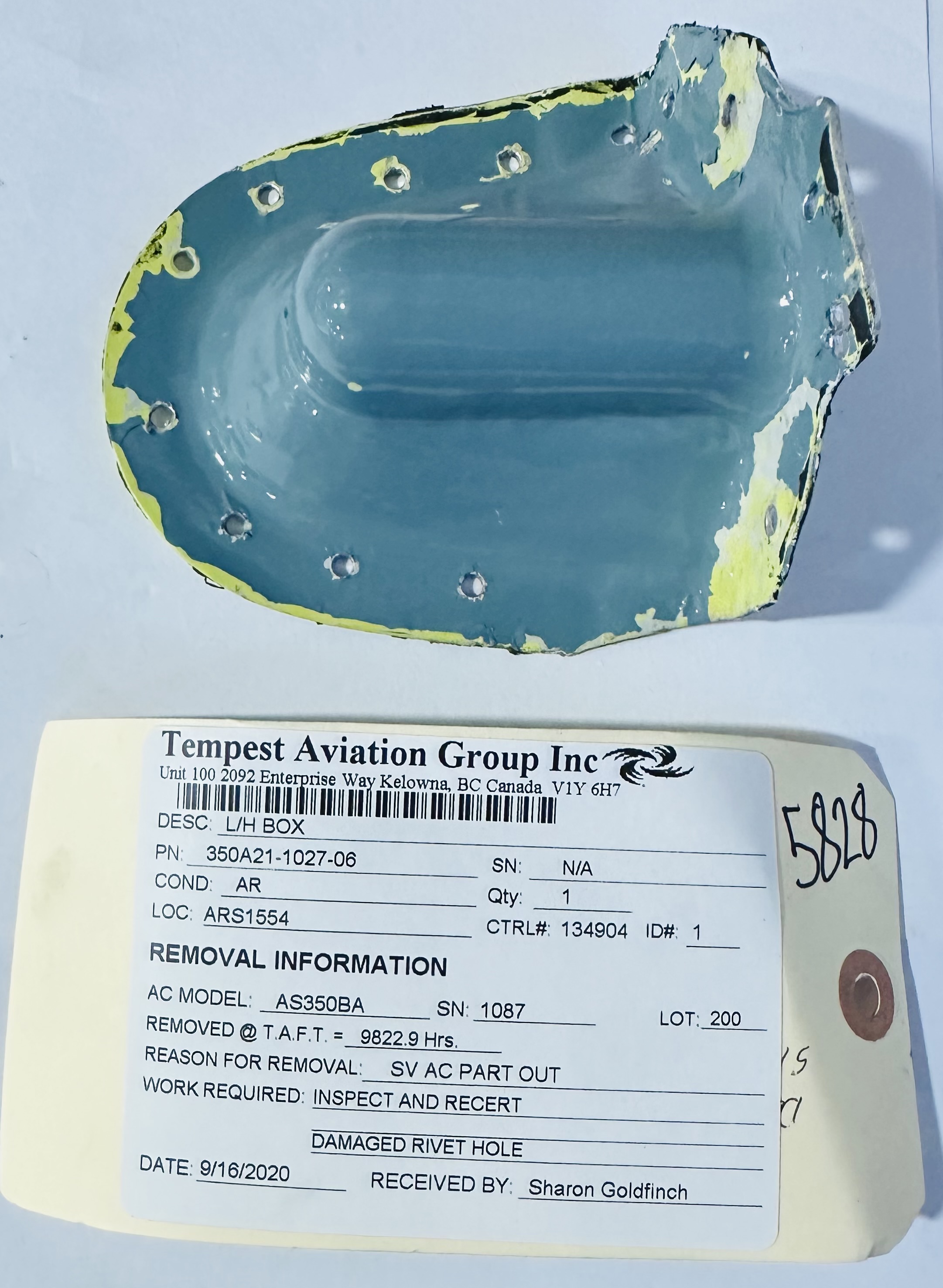 Aircraft Part: 350A21-1027-06