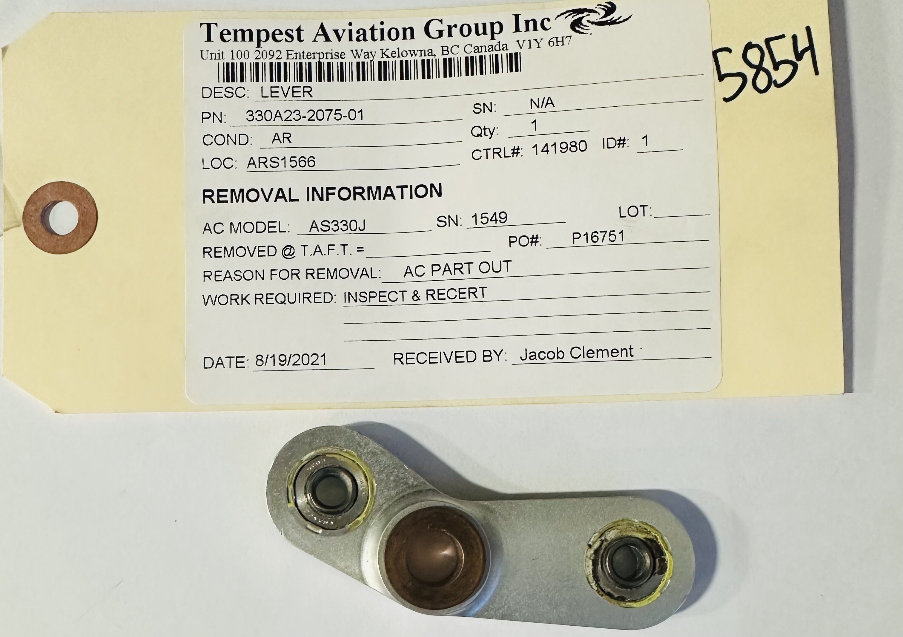 Aircraft Part: 330A23-2075-01