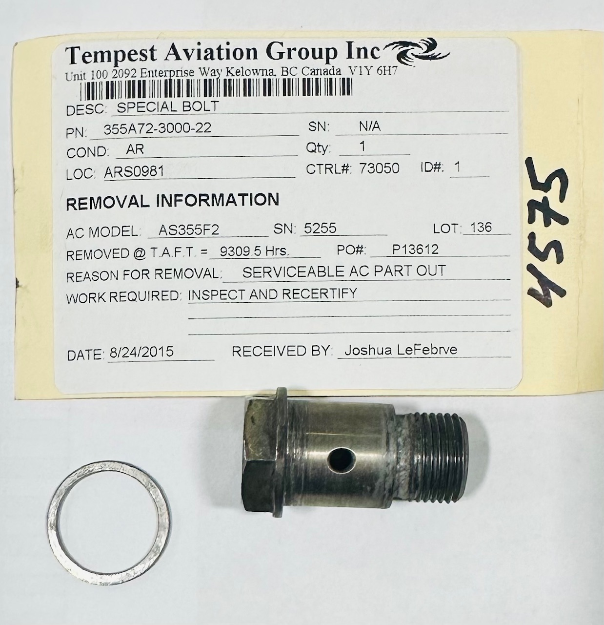 Aircraft Part: 355A72-3000-22