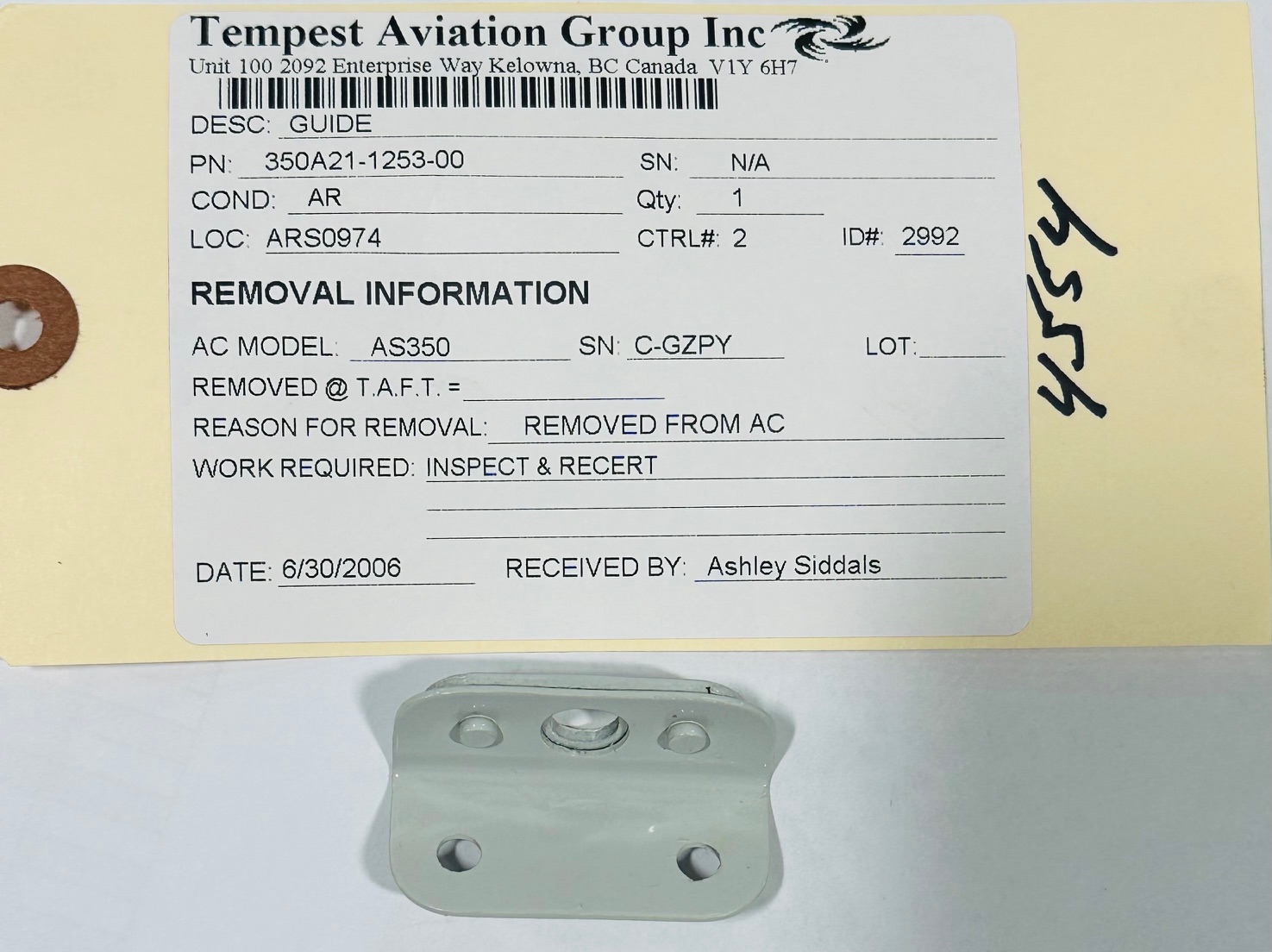 Aircraft Part: 350A21-1253-00