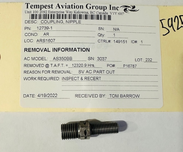 Aircraft Part: 12739-1