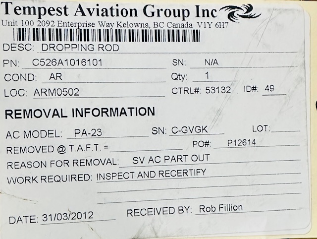 Aircraft Part: C526A1016101